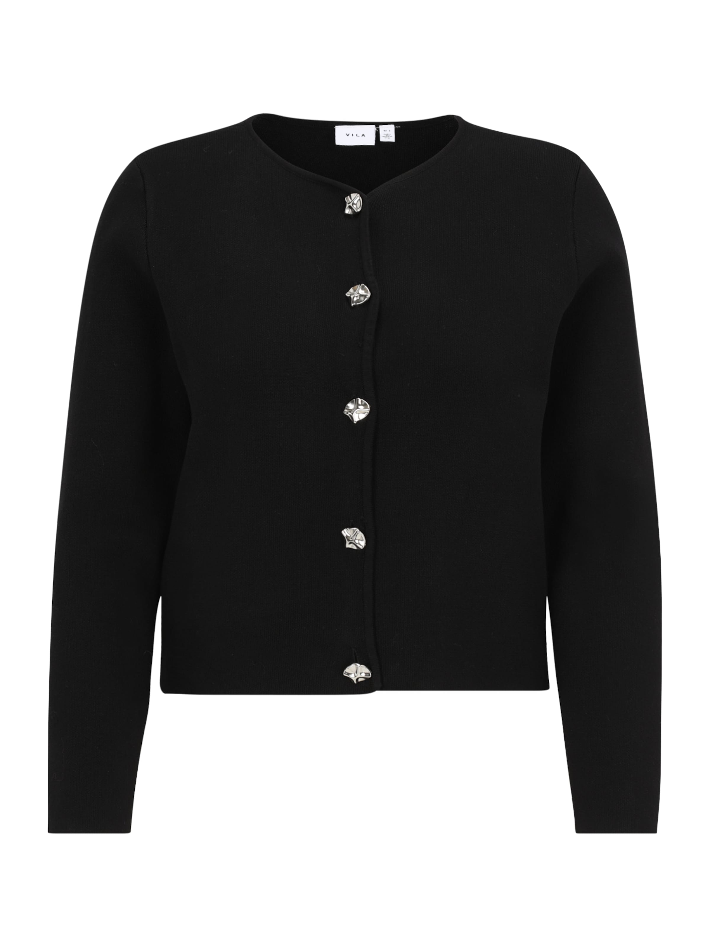 Vila Petite Knit Cardigan &#x27;VISWAY&#x27; in Black: front