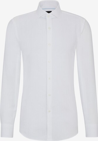 BOSS Button Up Shirt 'H-Hank-Spread' in White: front
