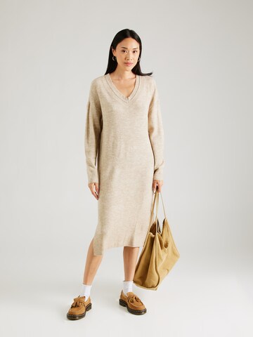 VILA Knit dress 'VIMa' in Beige: front