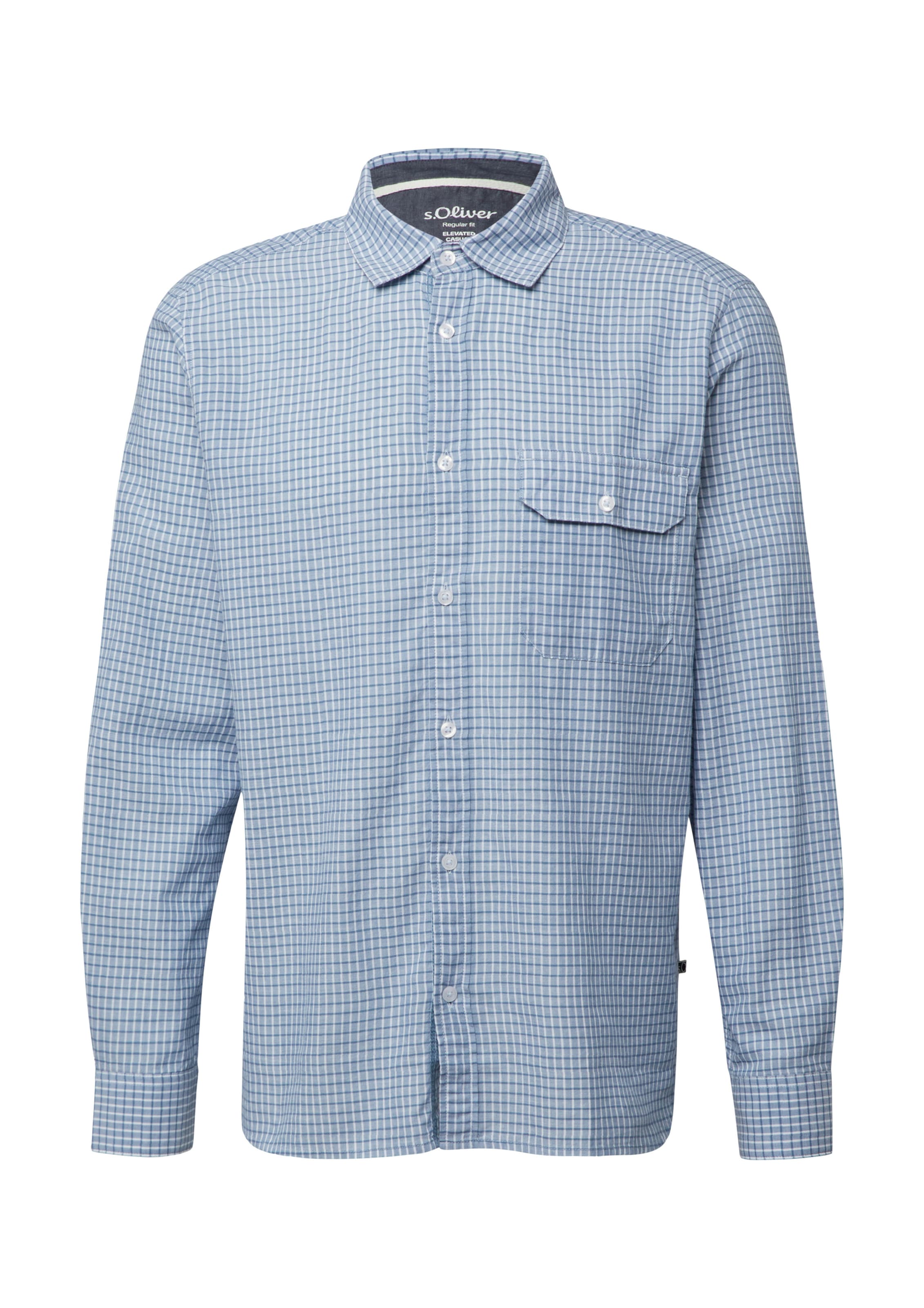 s.Oliver Regular Fit Hemd in Blau: Vorderseite
