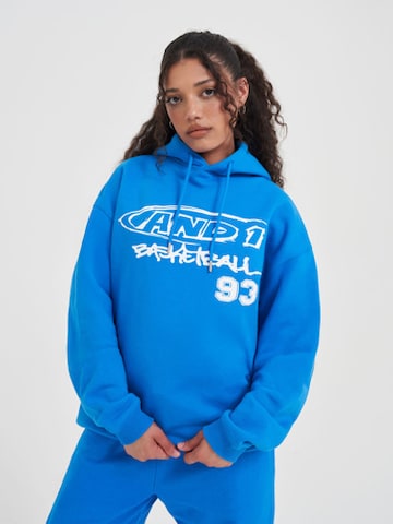 AND1 Bluzka sportowa w kolorze niebieski: przód
