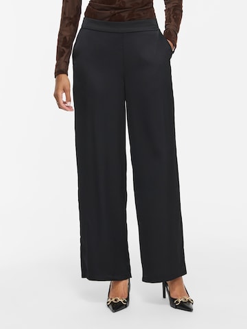 VILA Wide leg Pants 'VIENNA RAVENNA' in Black: front
