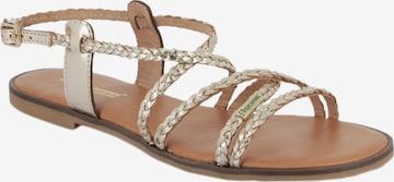 Sandales Les Tropéziennes en or : devant