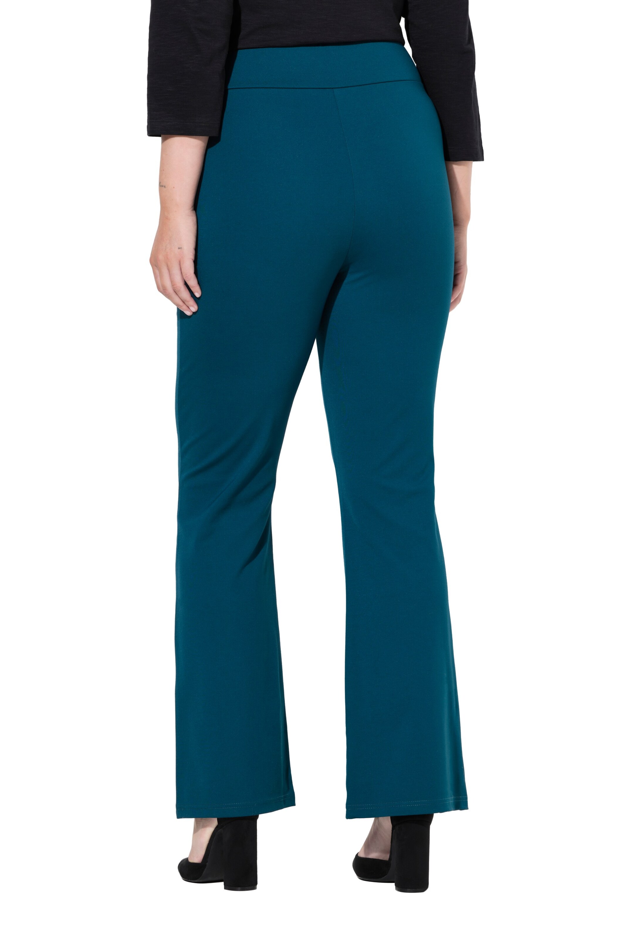 MIAMODA Flared Leggings in Green