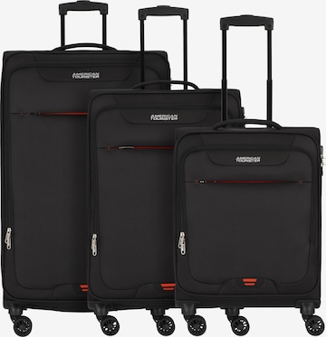 American Tourister Suitcase Set 'Street Roll' in Black: front
