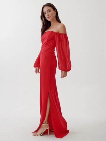 Tussah Evening dress 'CIERA' in Red