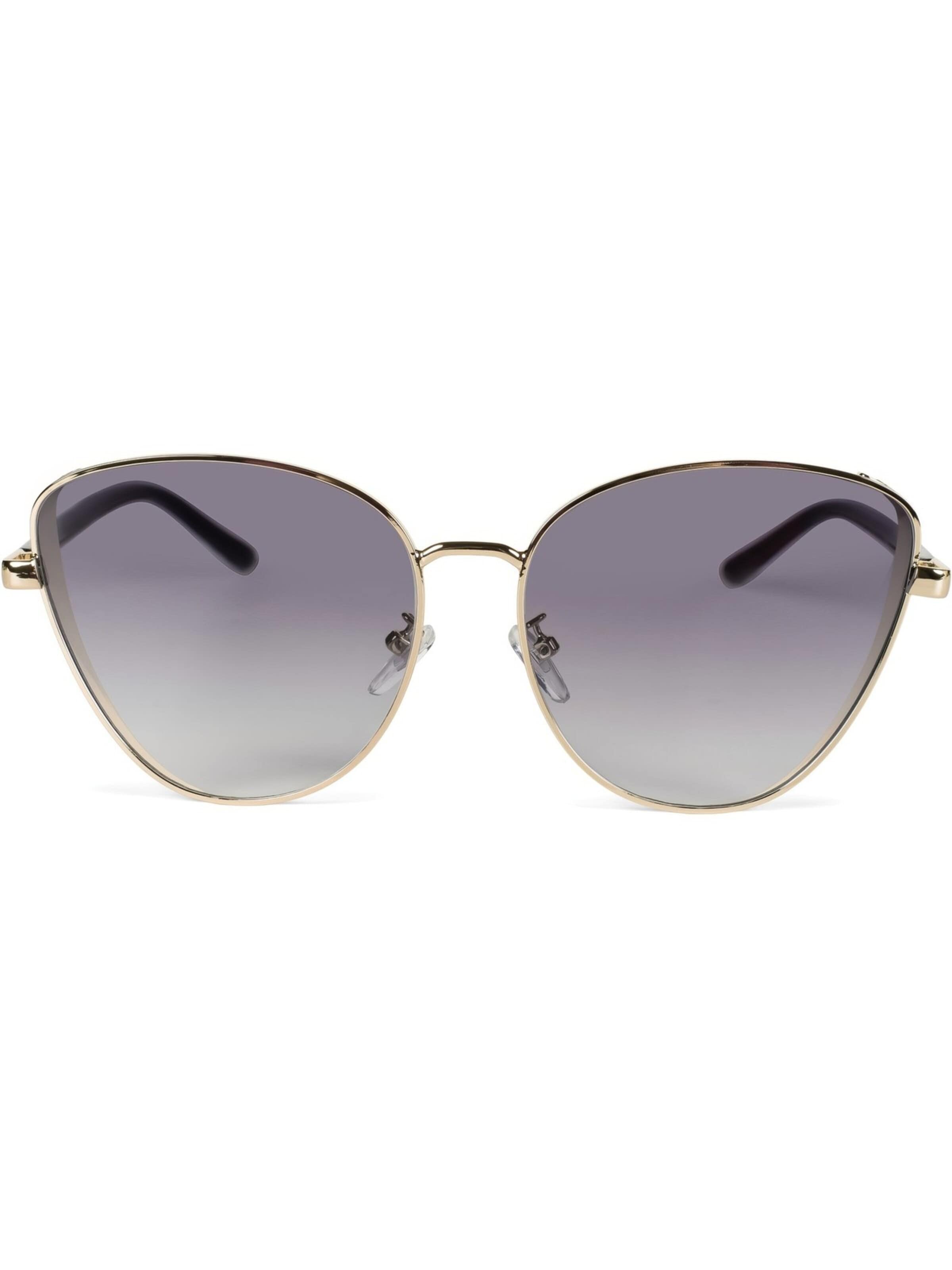 styleBREAKER Sunglasses 'Cateye Sonnenbrille mit Glitzer Side Shield' in Grey: front