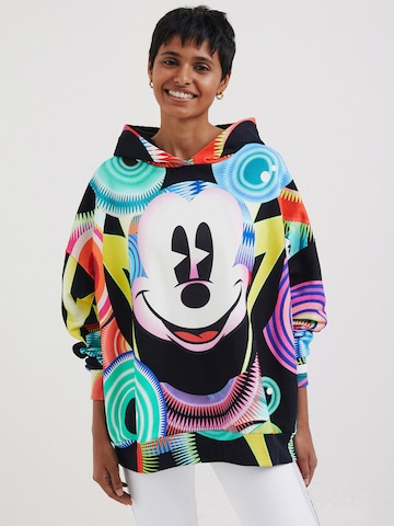 Sweat-shirt 'Mickey Psicodelic' Desigual en noir : devant