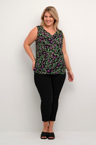 KAFFE CURVE Blouse 'Isma' in Zwart