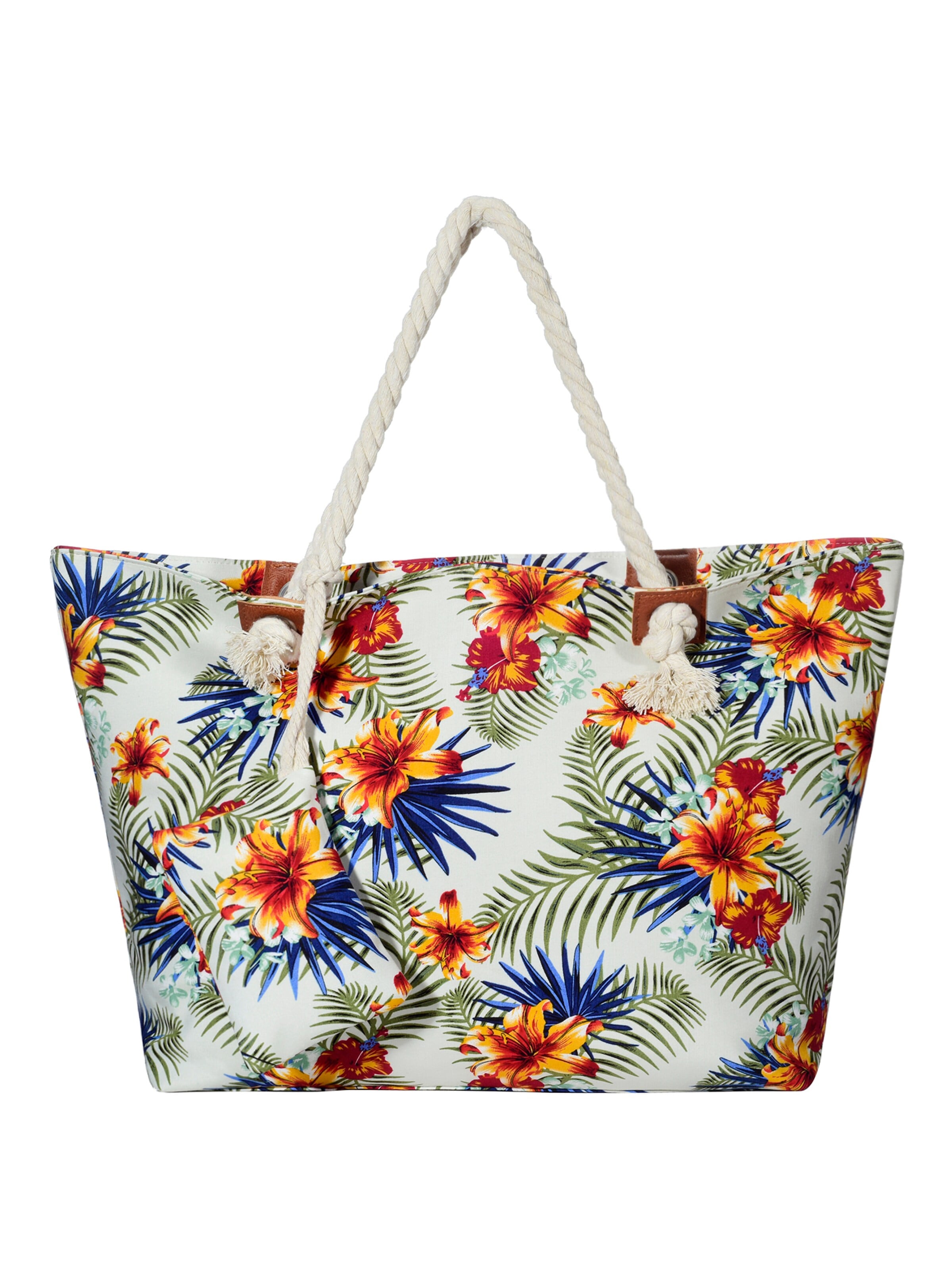 DonDon Beach Bag in White: front
