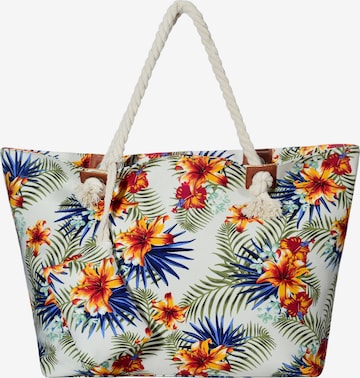 DonDon Beach Bag in White: front