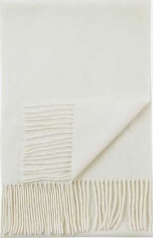 Écharpe 'Unisex Cashmere Fringed Scarf' GOBI Cashmere en blanc : devant