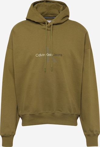 Calvin Klein Jeans Mikina – zelená: přední strana