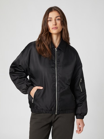 LENI KLUM x ABOUT YOU Between-Season Jacket 'Rosie' in Black: front