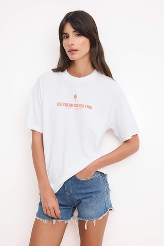 Trendyol Футболка в Белый: спереди