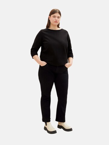 Tom Tailor Women + Sweatshirt in Zwart