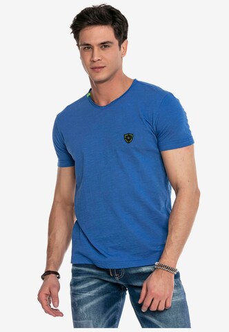CIPO & BAXX Rundhals-Shirt in Blau: predná strana