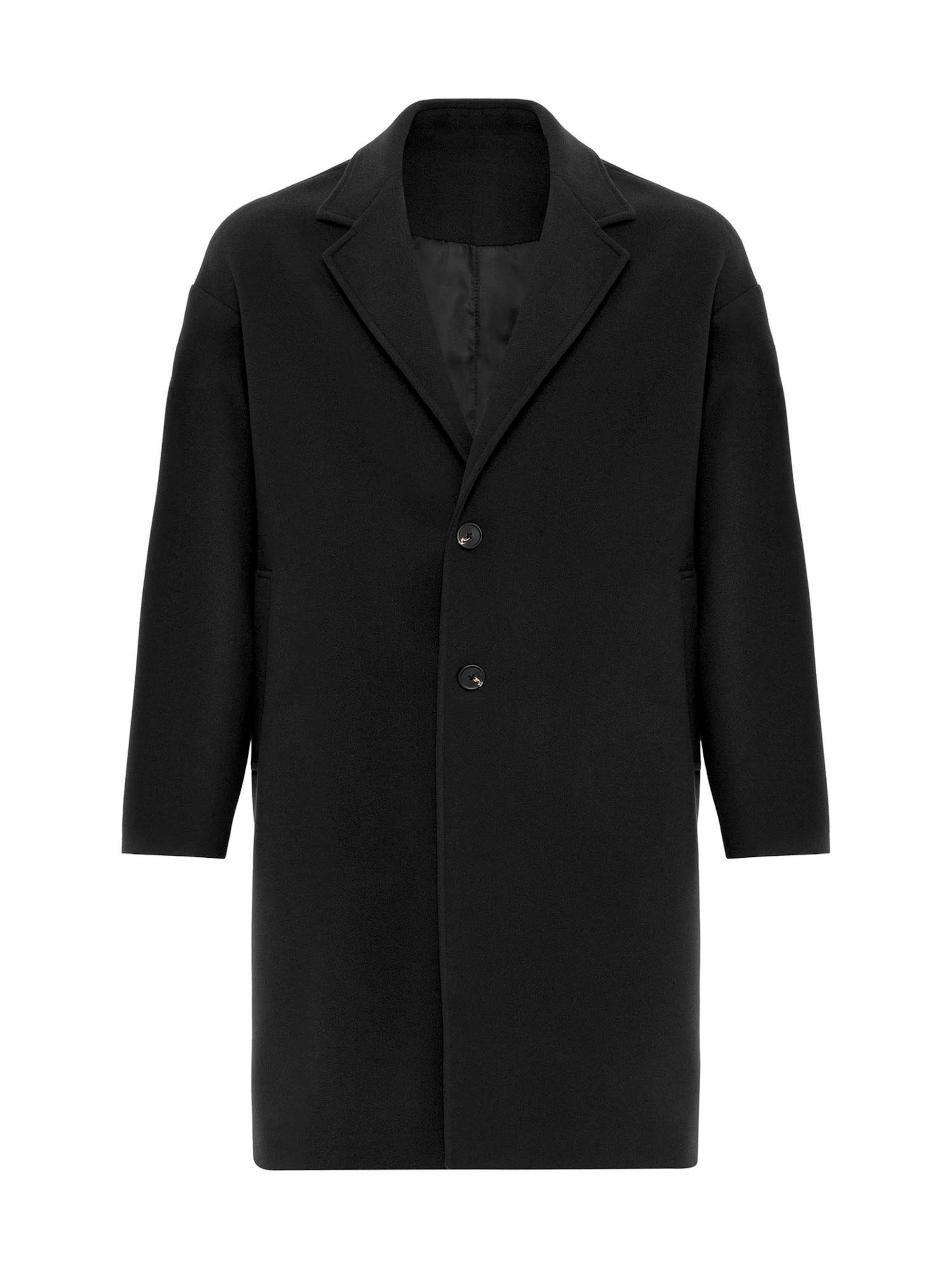 Antioch Between-seasons coat in Black: front