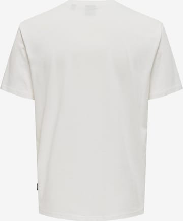 Only & Sons - Camiseta 'LENNY LIFE' en blanco