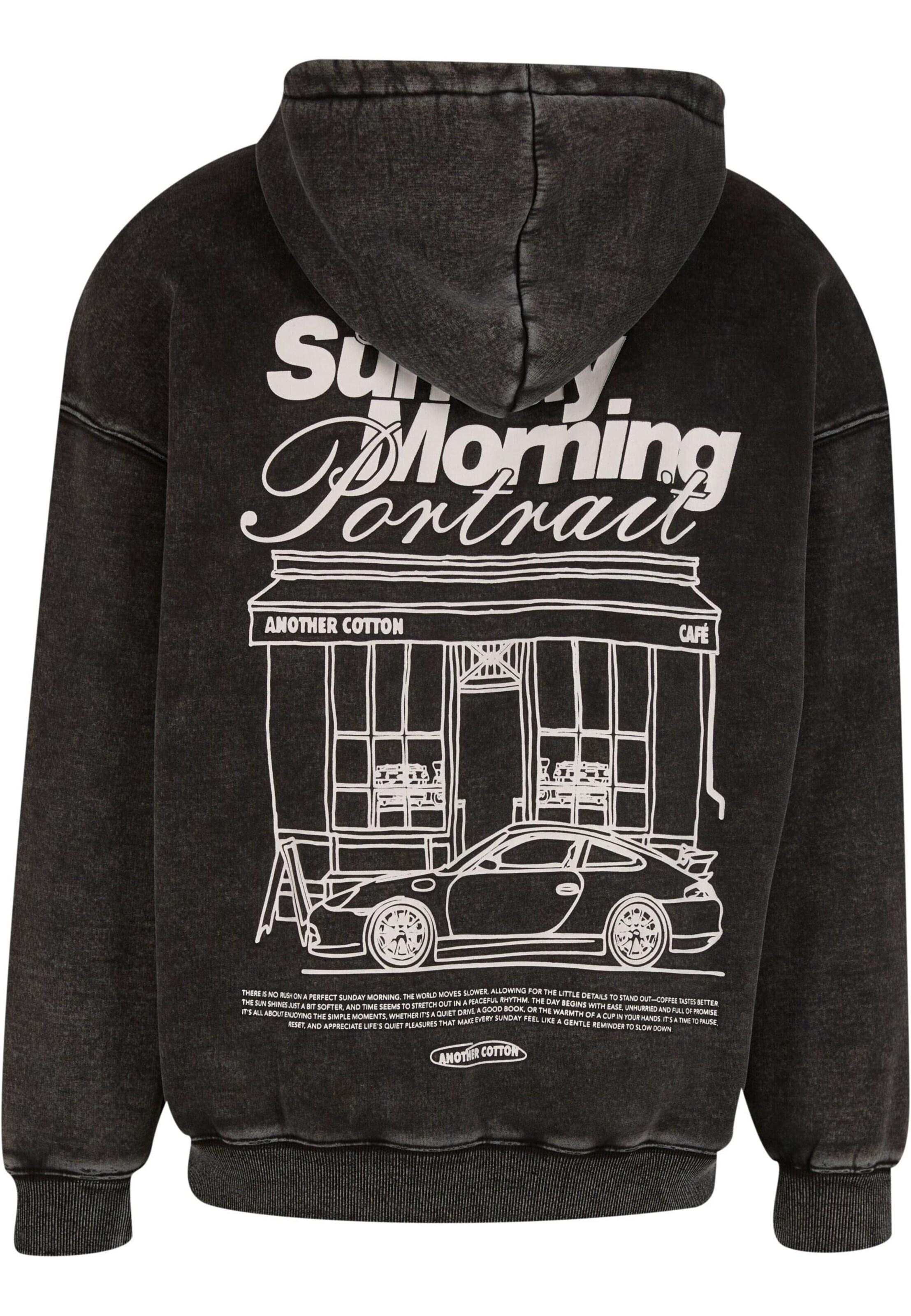 Another Cotton Lab - Sudadera con cremallera 'Sunday Morning' en negro