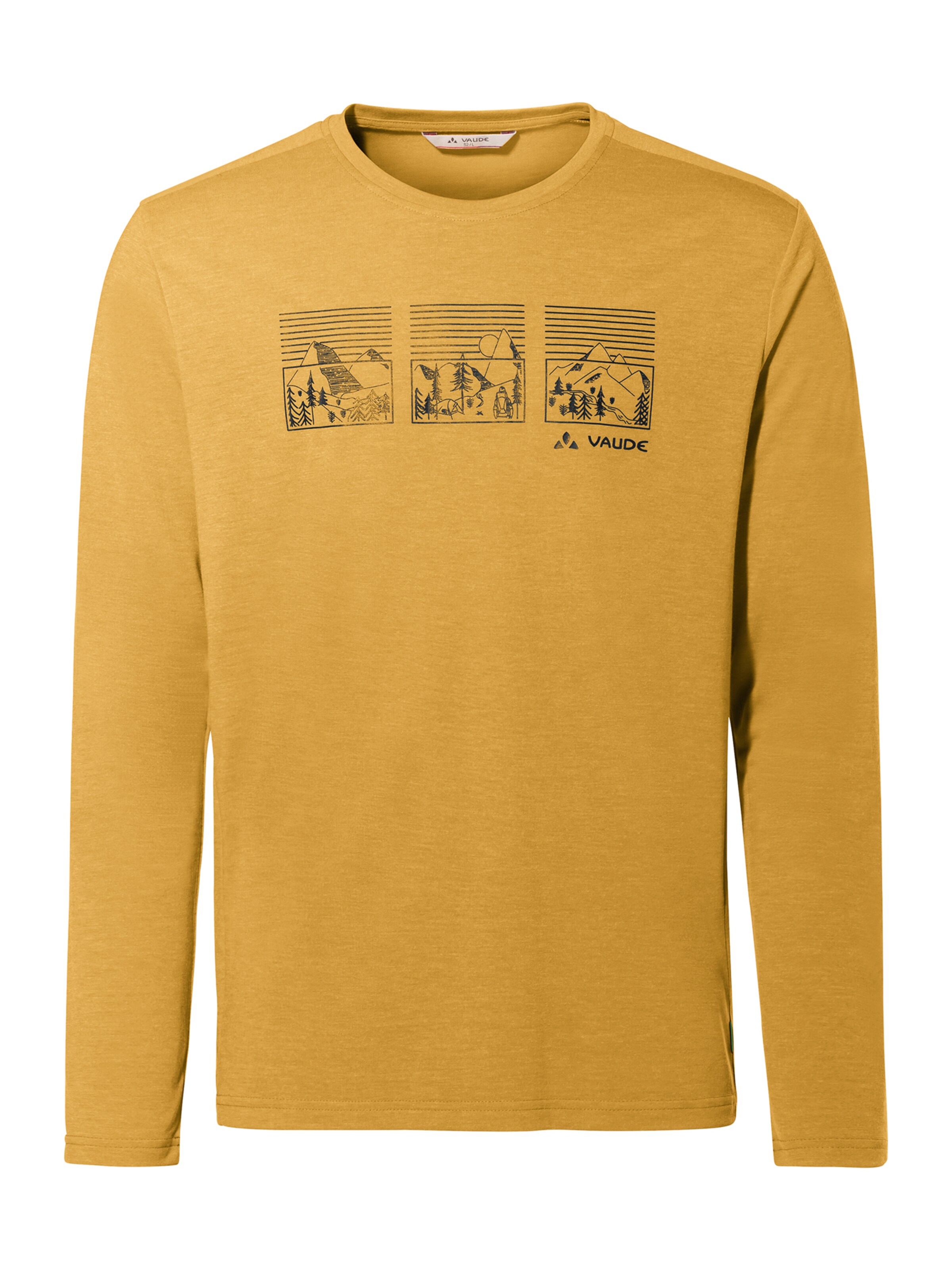 VAUDE Performance shirt 'Rosemoor III' in Yellow: front