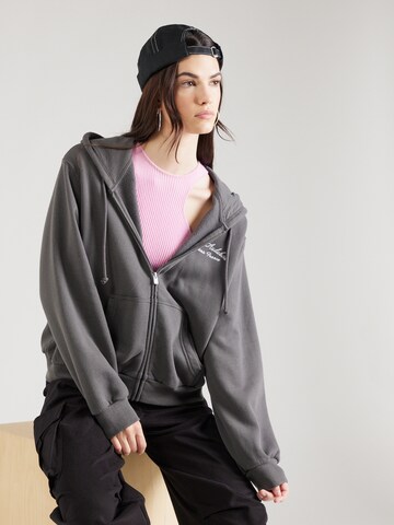 HOLLISTER Sweat jacket 'EMEA' in Grey: front