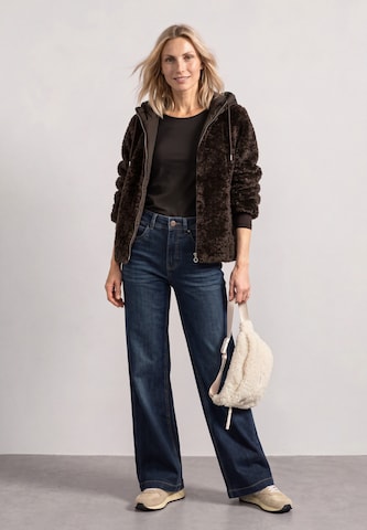 STREET ONE Teddy-Jacke mit Softshell-Kapuze in Braun