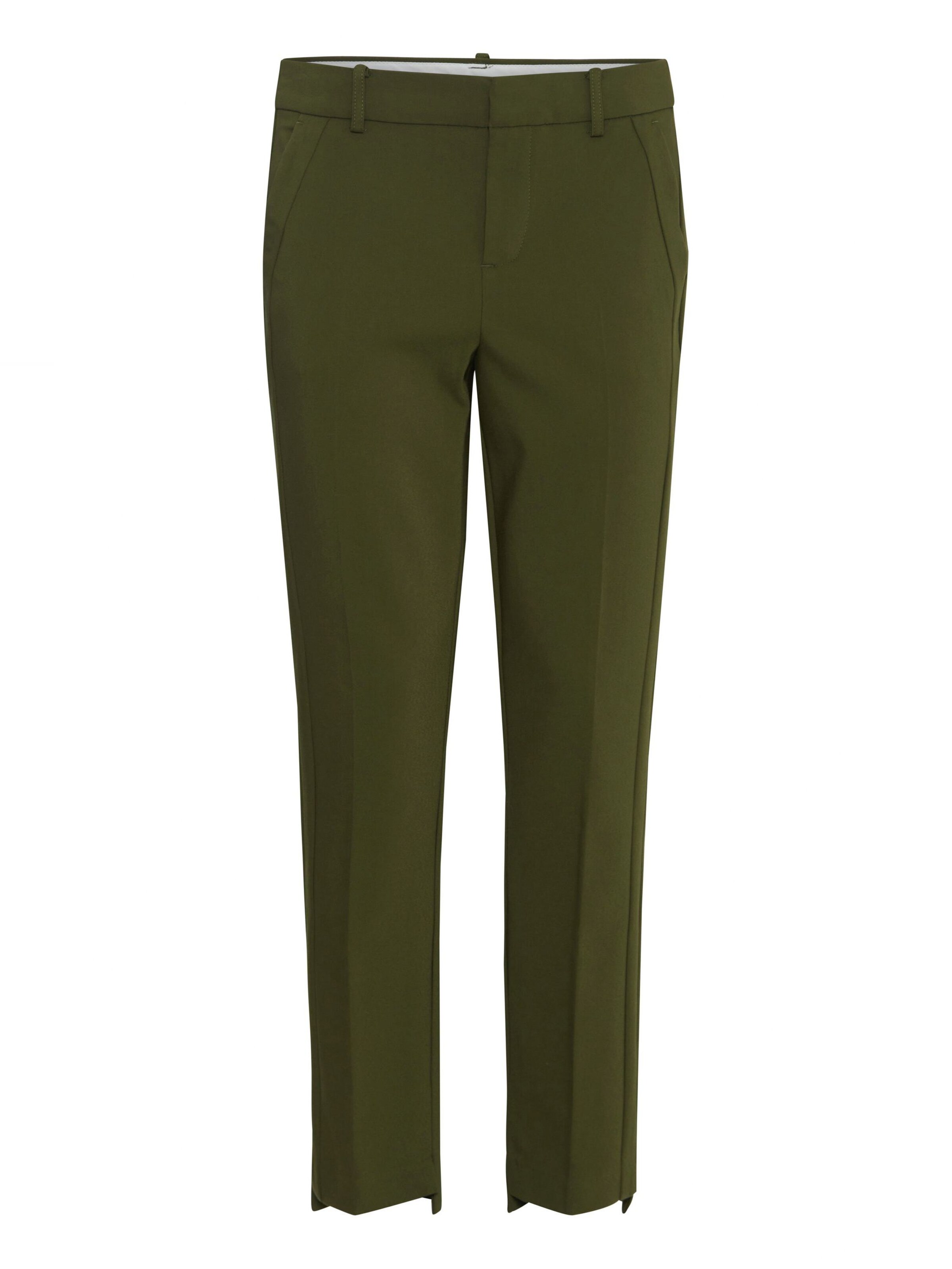 Fransa Slimfit Lærredsbukser 'Vita Tessa' i grøn: forside