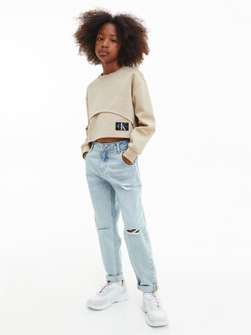 Calvin Klein Jeans Sweatshirt in Beige