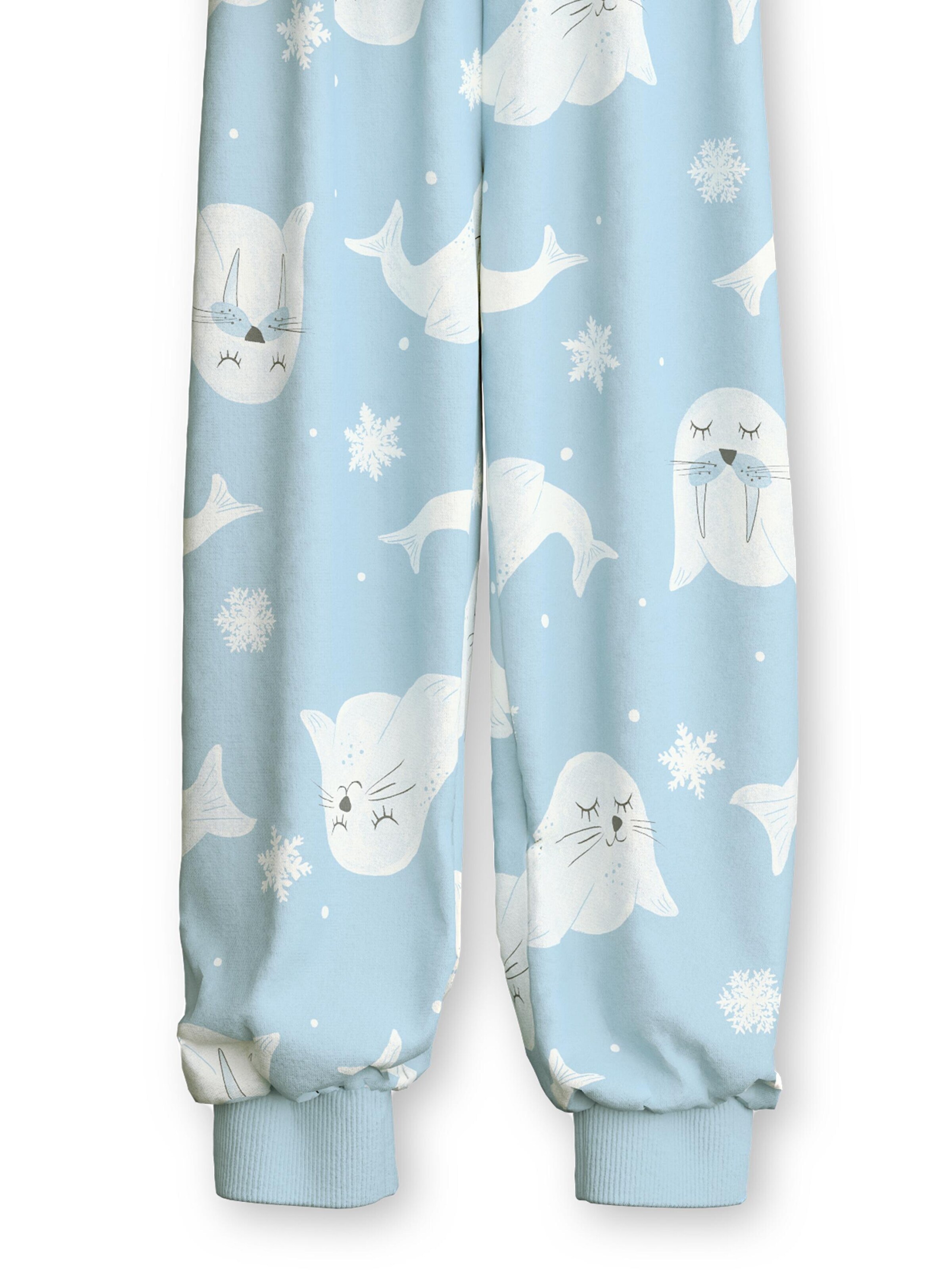 CALIDA Pajamas 'Toddlers Seal' in Blue