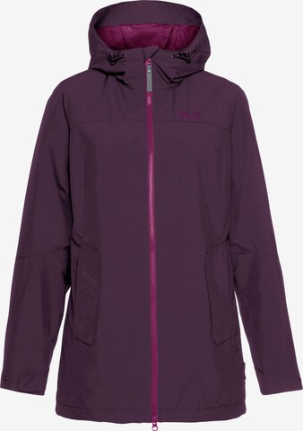 JACK WOLFSKIN Athletic Jacket in Purple: front