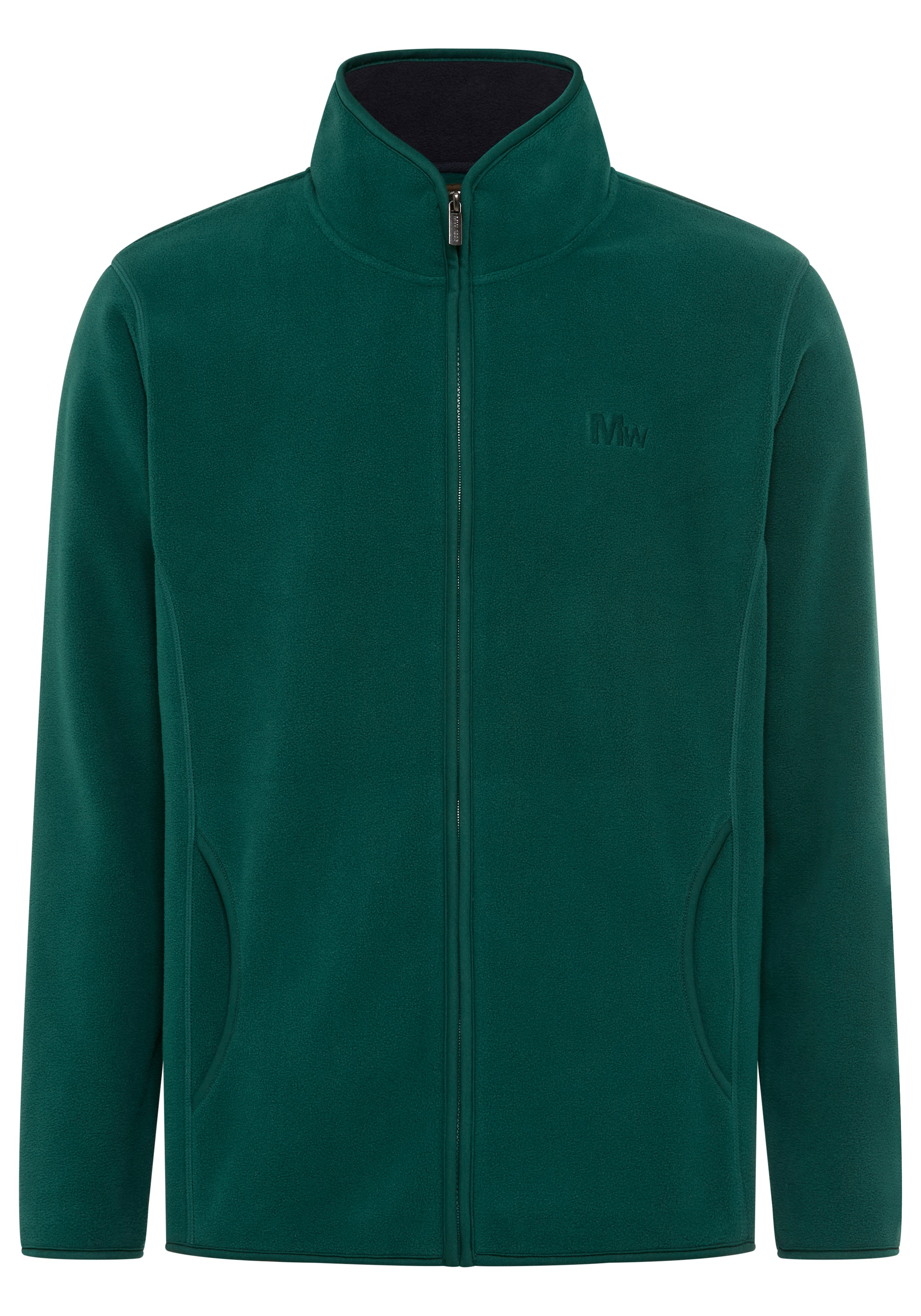 Man's World Fleece Jacket in Green: front
