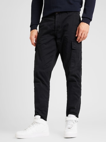 Springfield Regular Cargo trousers 'RECONSIDER' in Black: front