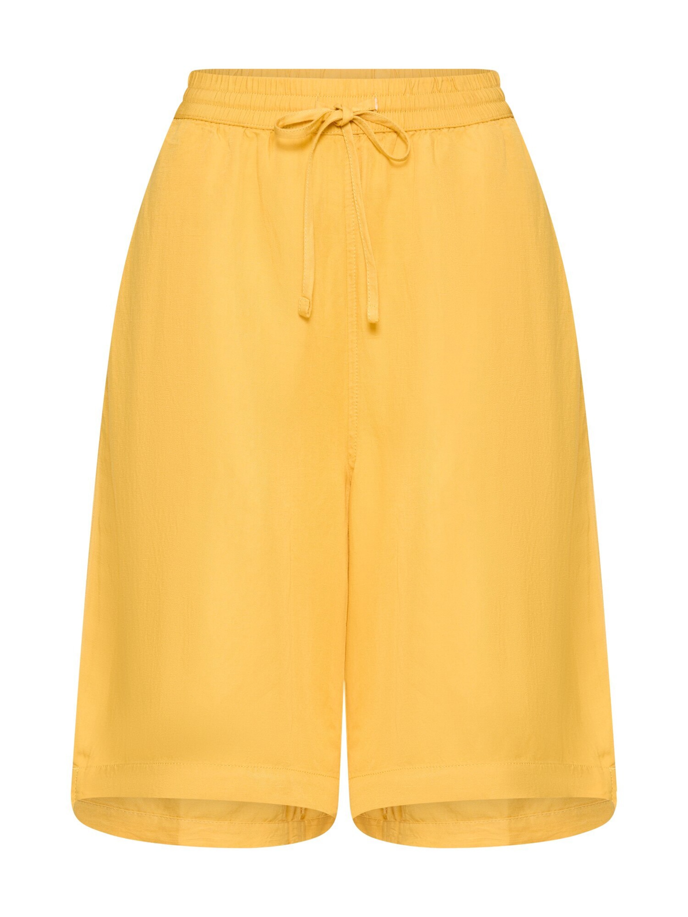 CAMEL ACTIVE Loosefit Bermuda Shorts mit Tunnelzug in Gelb: Vorderseite