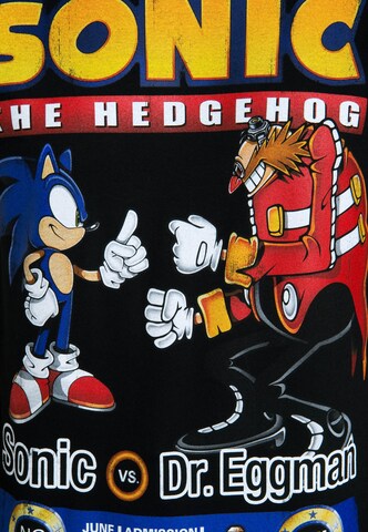 LOGOSHIRT Shirt 'Sonic vs. Dr. Eggman' in Black