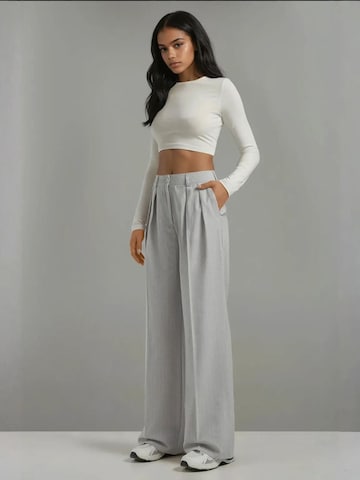 Hiccup Wide leg Pleated Pants in Grey