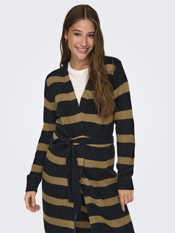 JDY Knitted coat 'Justy Gurli' in Black: front