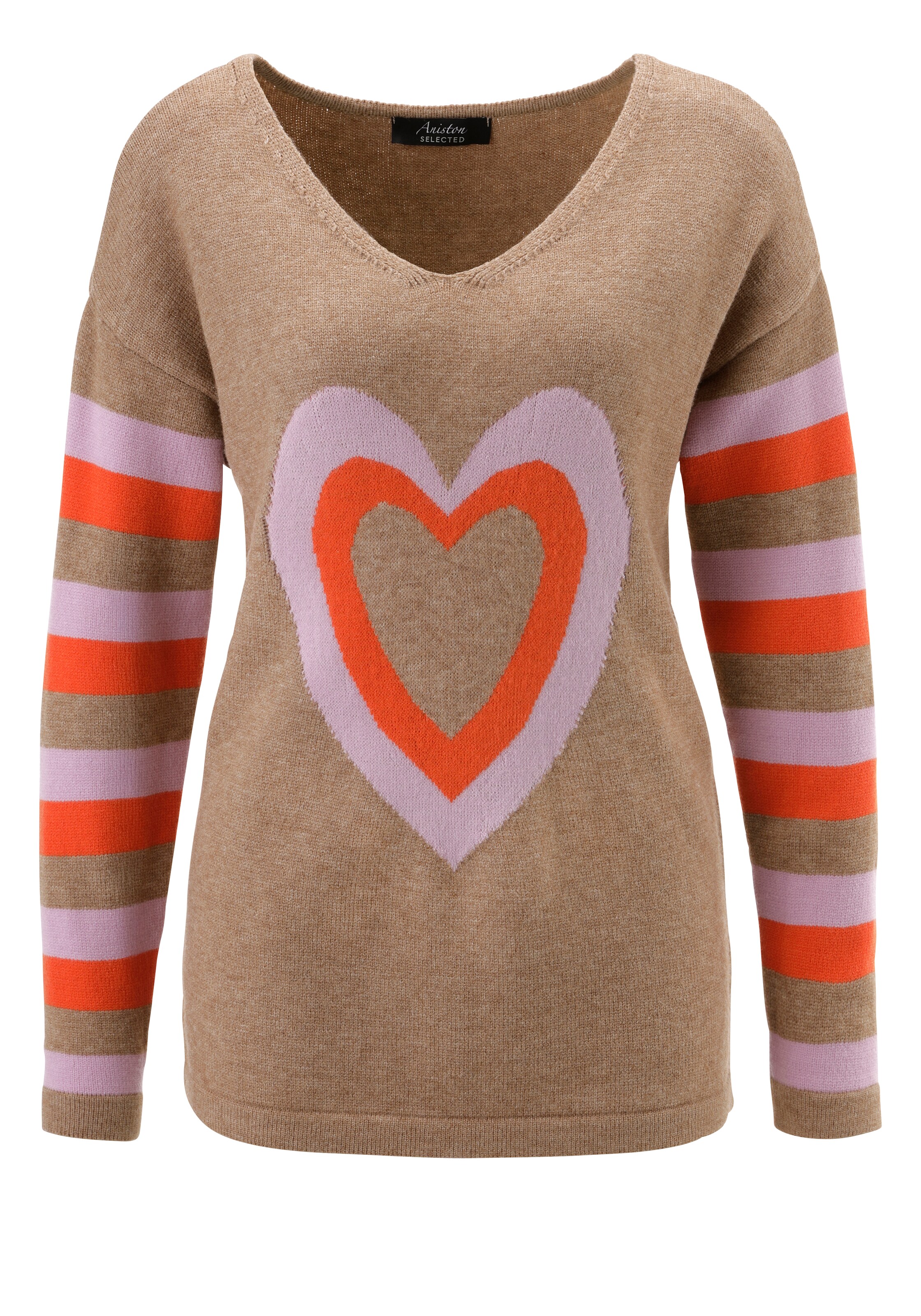 Aniston SELECTED Pullover in Braun: Vorderseite