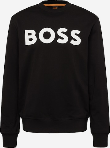 BOSS Orange Sweatshirt 'WeBasic' i svart: framsida