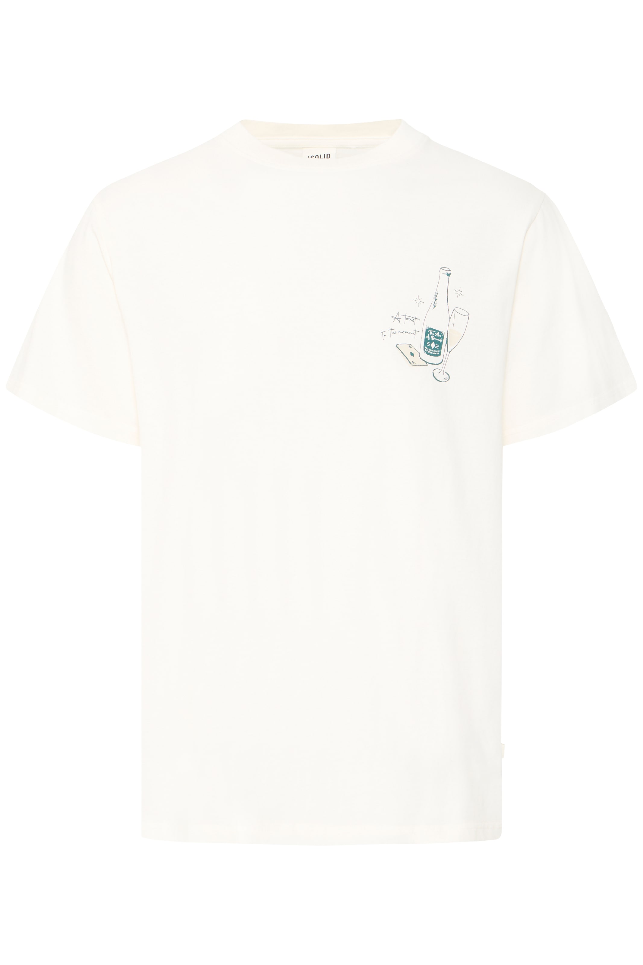 !Solid T-shirt 'SDRAE' i vit: framsida