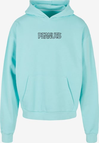 Merchcode Sweatshirt 'Peanuts - Peekaboo' in Blauw: voorkant