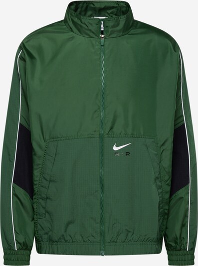 Nike Sportswear Преходно яке 'AIR' в тъмнозелено / черно / бяло, Преглед на продукта