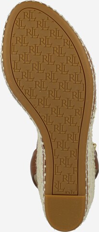 Lauren Ralph Lauren Sandalen met riem 'HILARIE' in Bruin