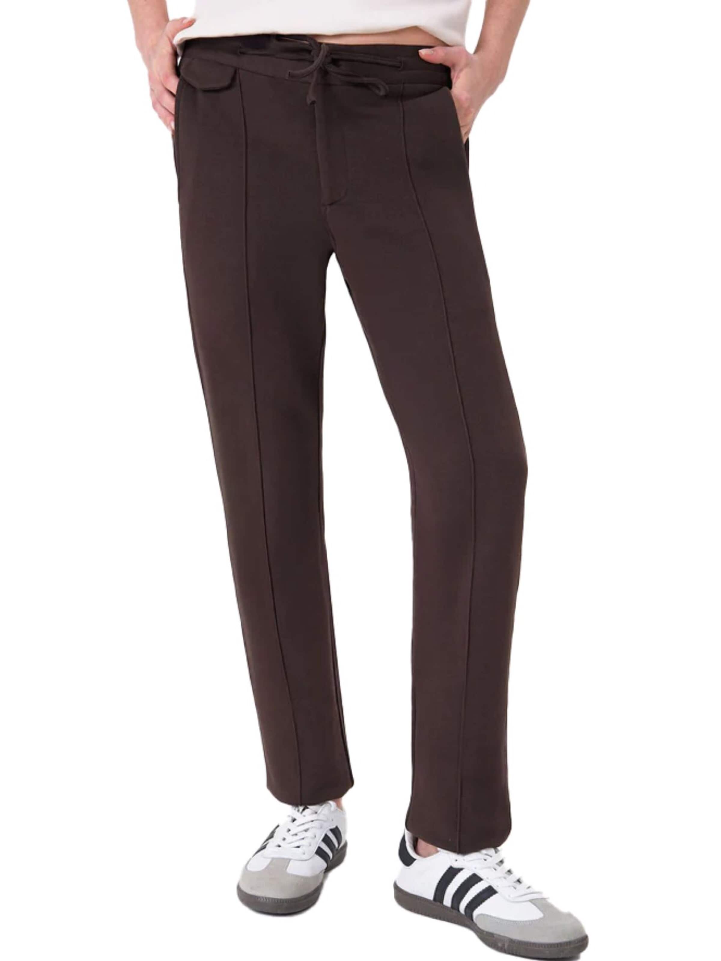 UNIQVIBE Slimfit Kalhoty – hnědá
