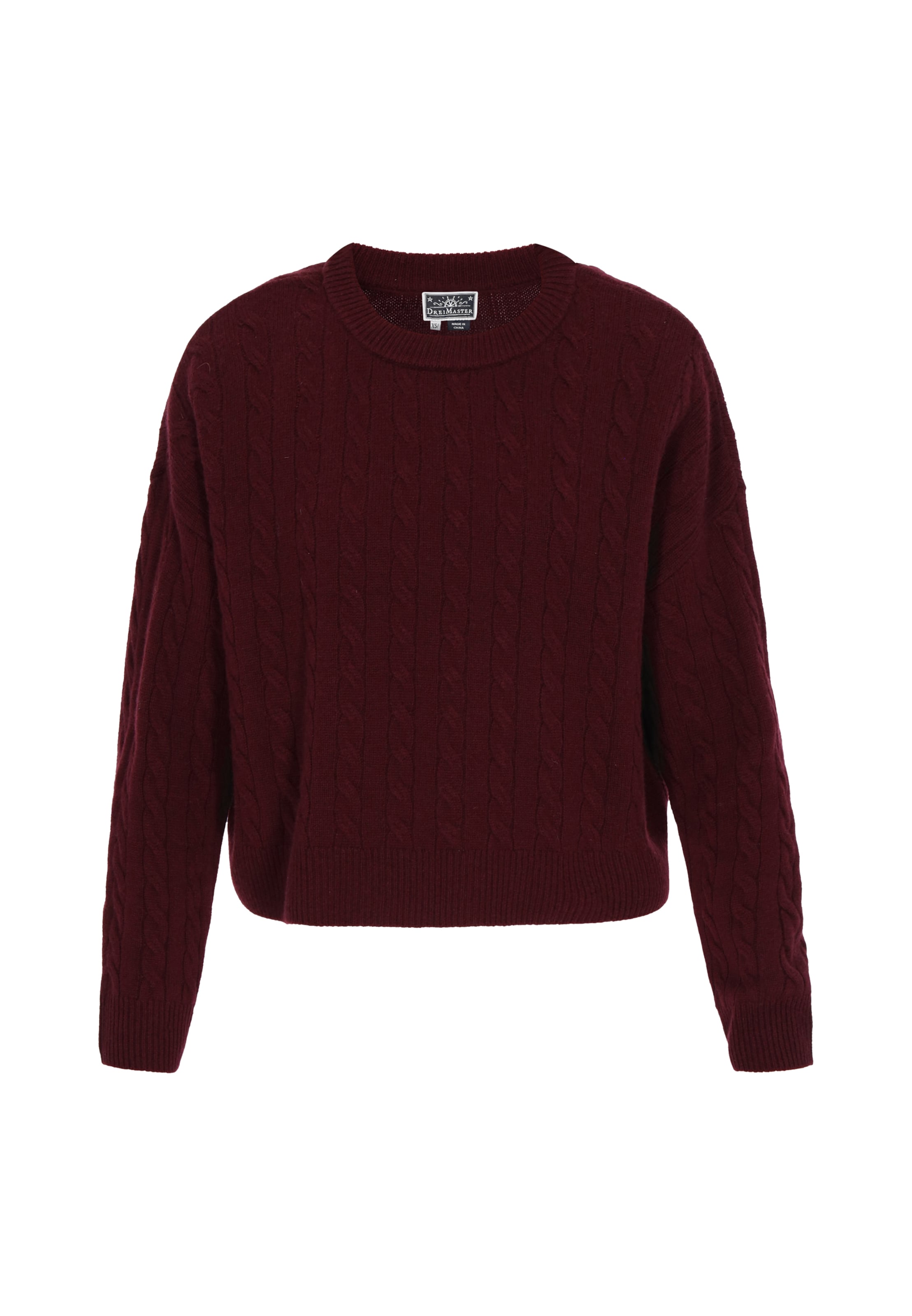 Pulover de la DreiMaster Maritim pe roșu: față