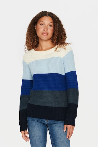 SAINT TROPEZ Sweater 'Brooklyn' in Blue: front