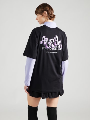 Tricou 'Studio Edition' de la ALPHA INDUSTRIES pe negru: față