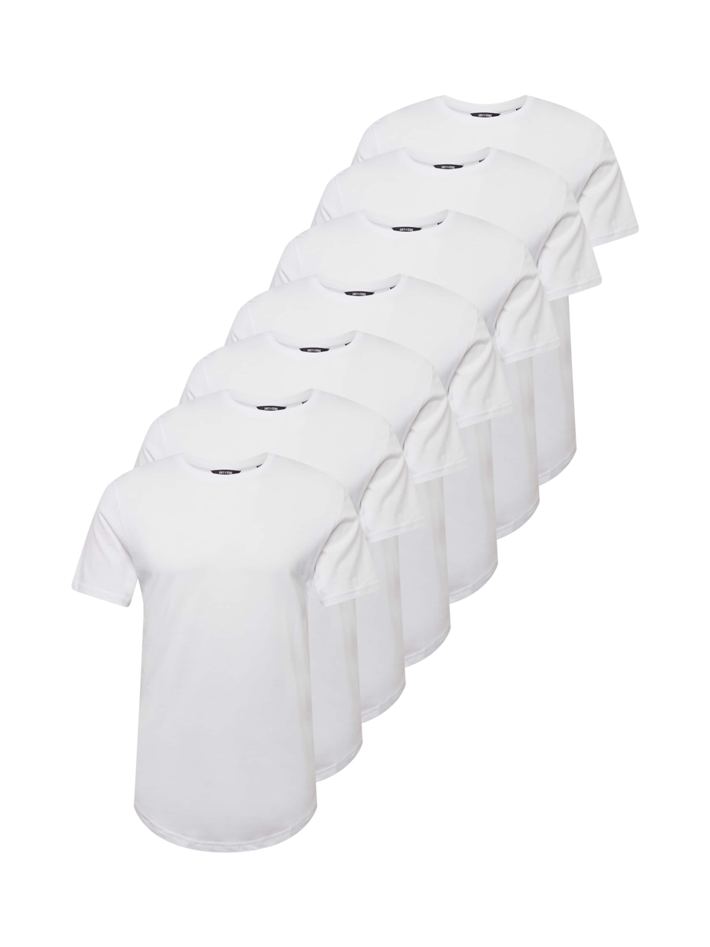 Only & Sons Μπλουζάκι 'MATT' σε λευκό: μπροστά