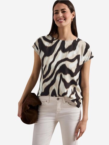 Maglietta 'printed mat-mix shirt 325081' di STREET ONE in marrone: frontale