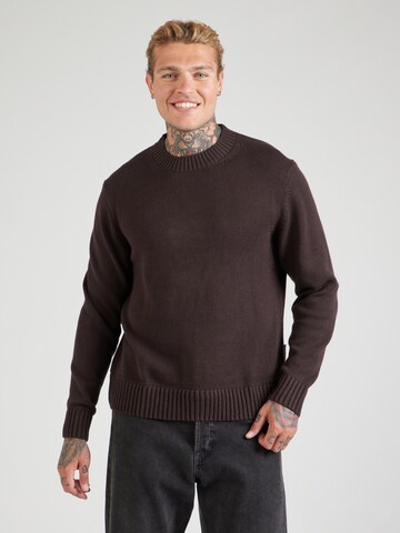 JACK & JONES Sweater 'JORFREDERIKSBERG' in Brown: front